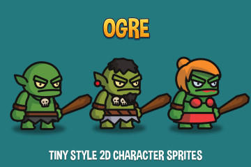 Ogre Tiny Style 2D Character Sprites