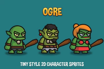 Ogre Tiny Style 2D Character Sprites