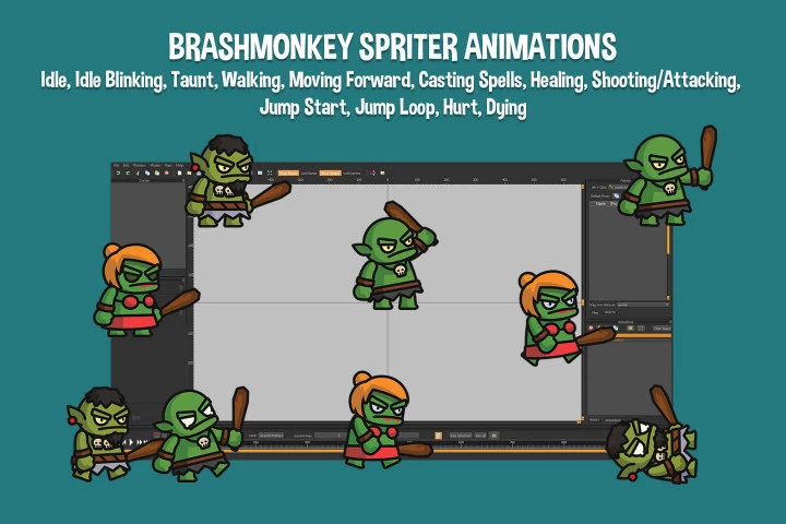 Ogre Tiny Style 2D Character Sprites