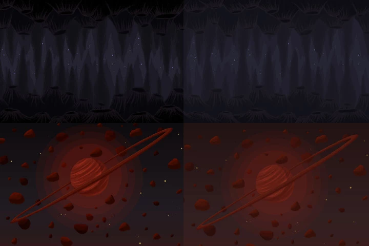 Pixel Art Space 2D Game Backgrounds