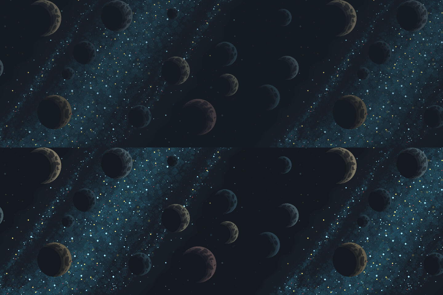 Pixel Art Space 2D Game Backgrounds