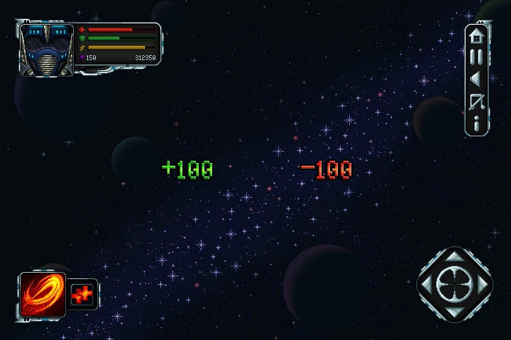 Pixel Art Space Shooter GUI