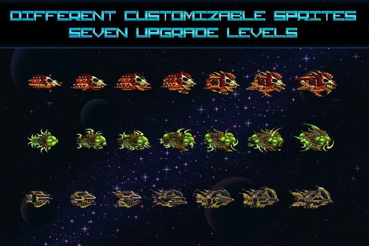 Space Shooter Creation Kit Pixel Art