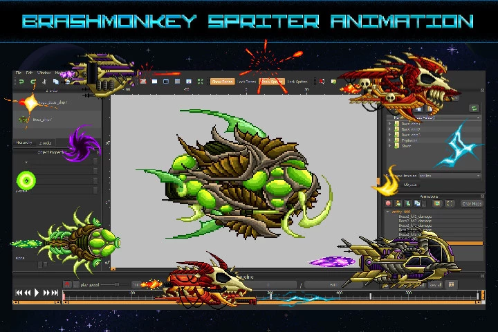 Space Shooter Creation Kit Pixel Art