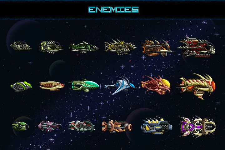 Space Shooter Creation Kit Pixel Art