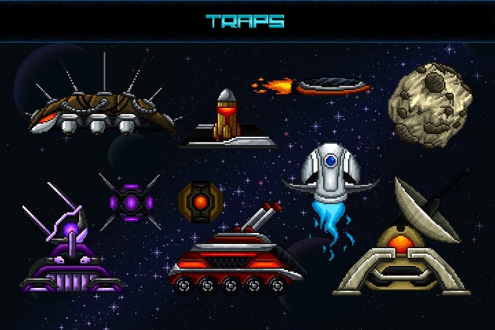 Space Shooter Creation Kit Pixel Art
