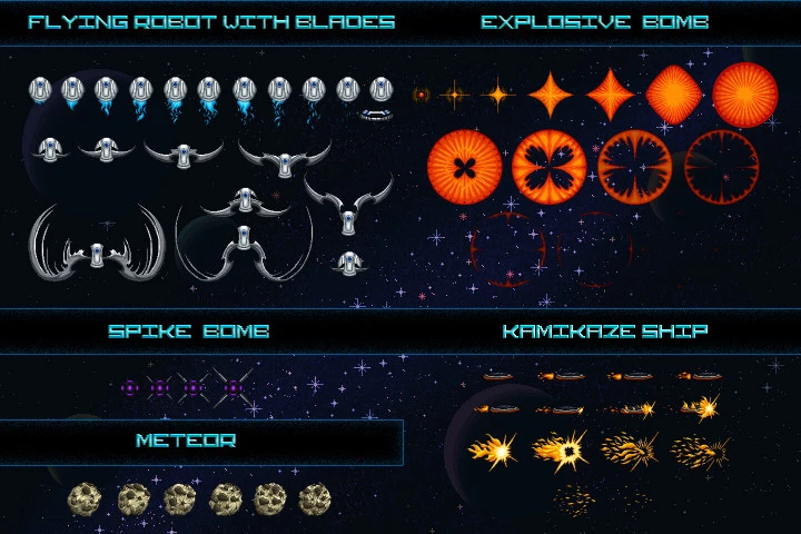 Space Shooter Creation Kit Pixel Art