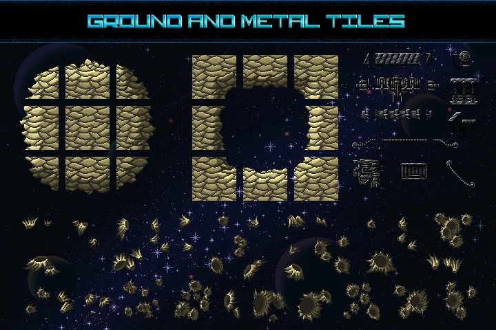 Space Shooter Creation Kit Pixel Art