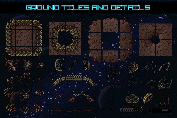 Space Shooter Creation Kit Pixel Art