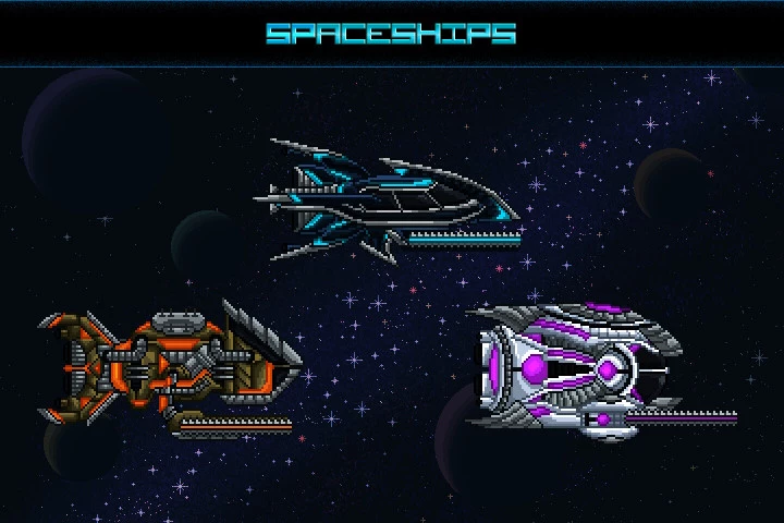 Space Shooter Creation Kit Pixel Art