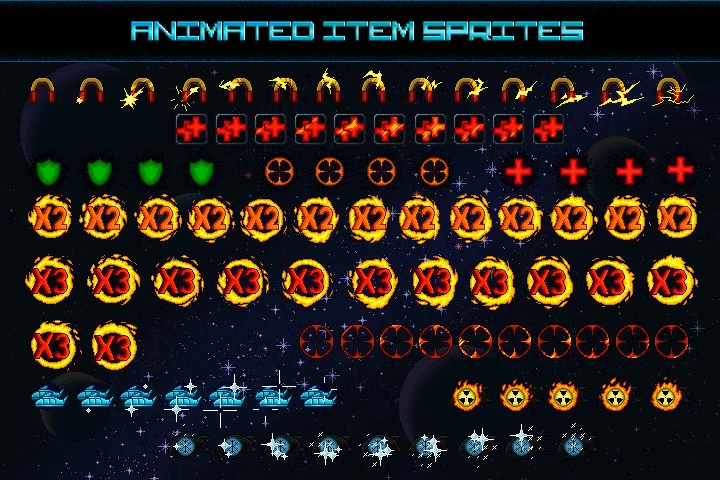 Space Shooter Creation Kit Pixel Art