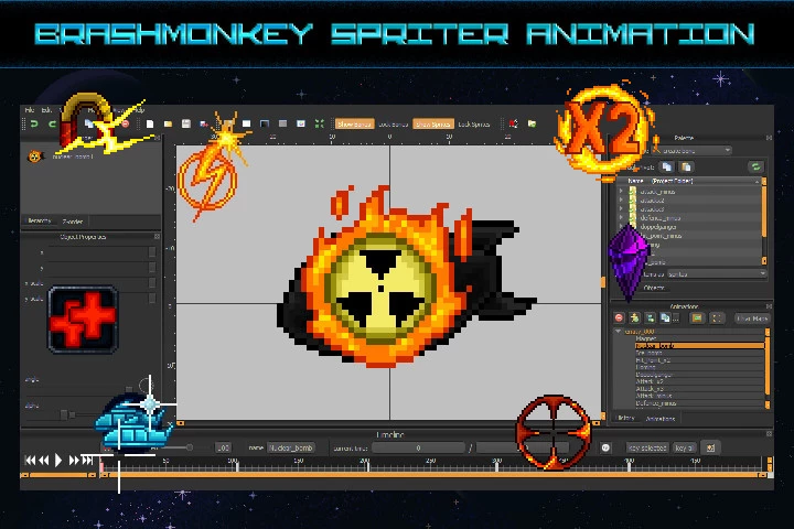 Space Shooter Creation Kit Pixel Art