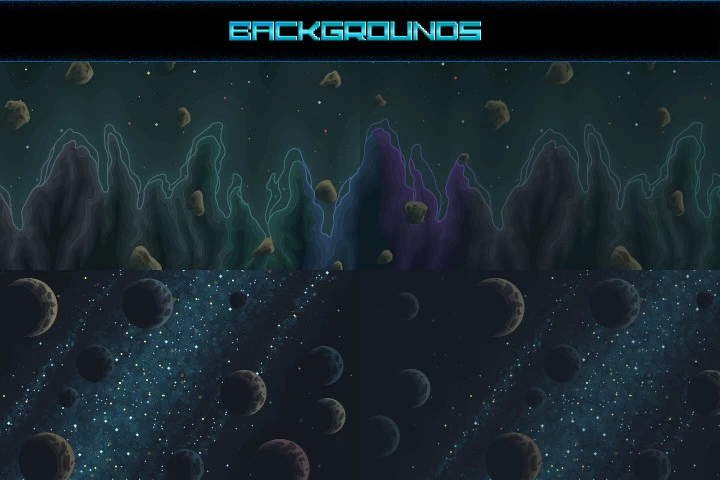 Space Shooter Creation Kit Pixel Art