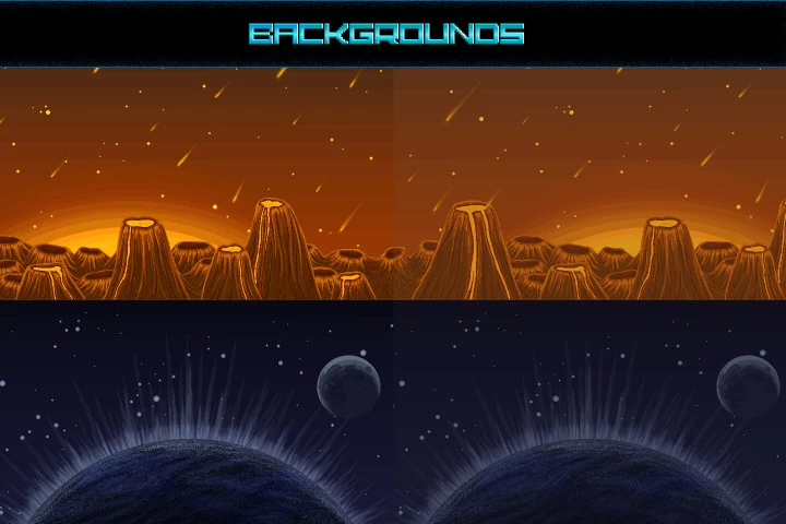 Space Shooter Creation Kit Pixel Art