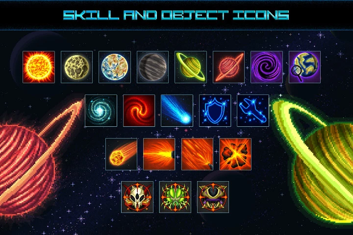Space Shooter Creation Kit Pixel Art