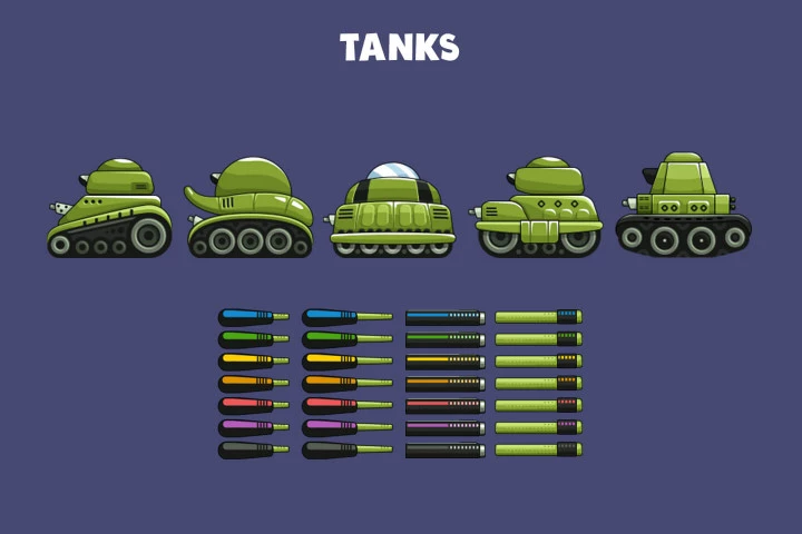 Tank Wars 2D Game Kit