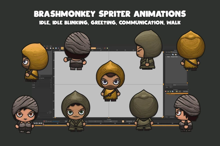 Citizen, Inspector, Assistant 4-Direction Character Sprites