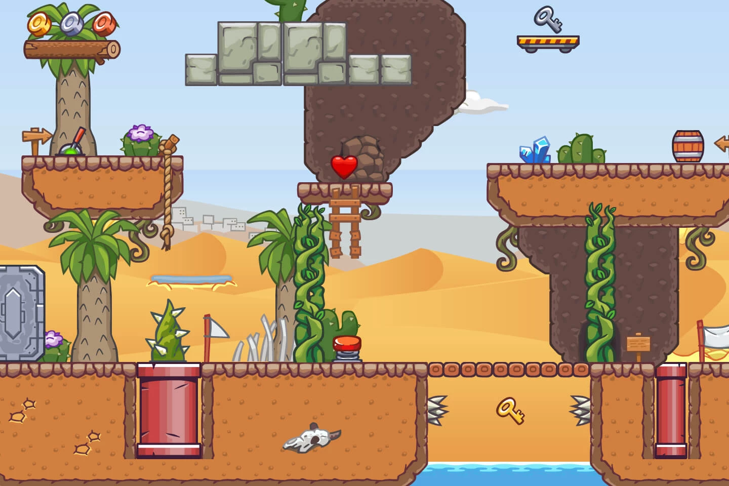 Mine Platformer 2D Game Tileset 