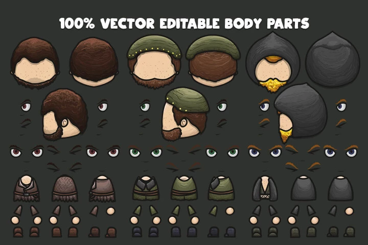 Free Citizen, Artist, Astrologer 4-Direction NPC Character Pack