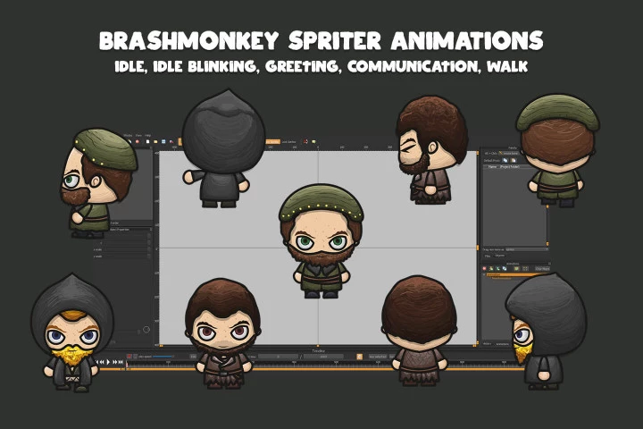 Free Citizen, Artist, Astrologer 4-Direction NPC Character Pack