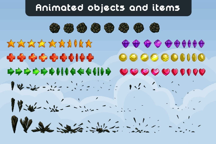 Pixel Art Forest Platformer Tileset