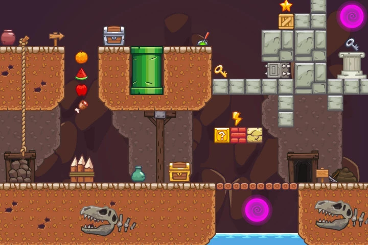 Seamless Mine Area 2D Game Tileset