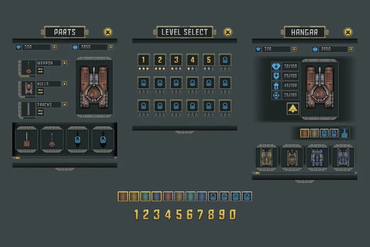 Top Down Tank Game User Interface
