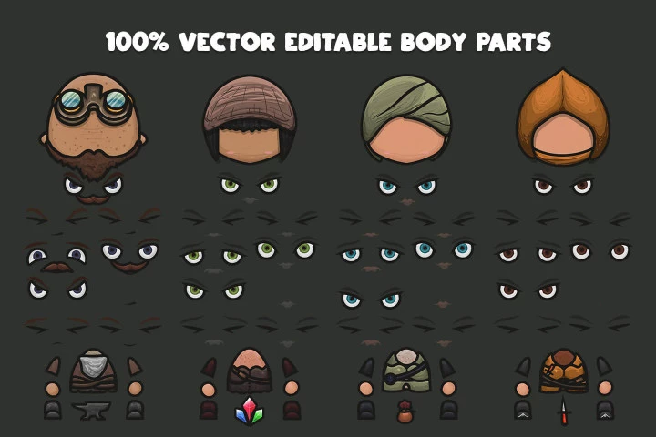 Blacksmith, Jeweller, Healer, Assassin NPC Character Pack