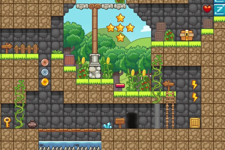 Farm Platformer Level Game Tileset