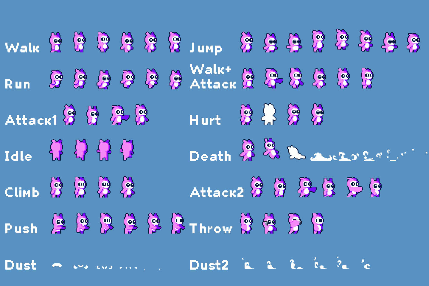 Pixel character Sprite Sheet