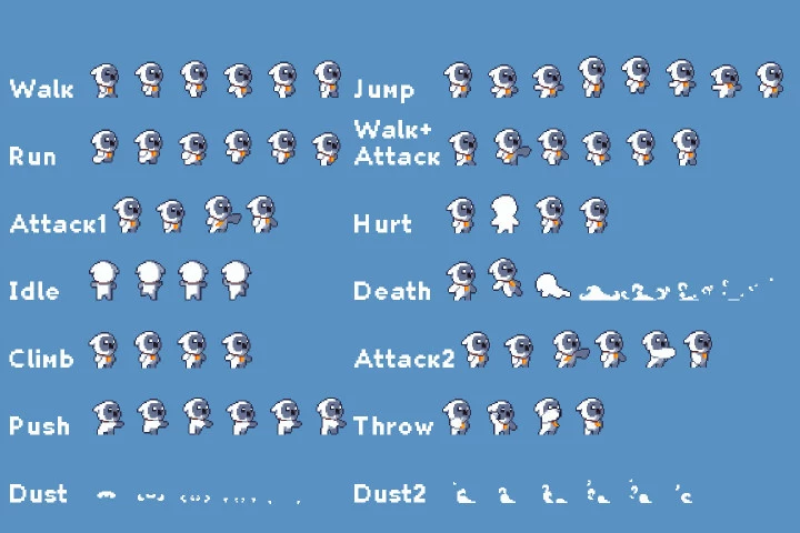 Free Pixel Art Tiny Hero Sprites