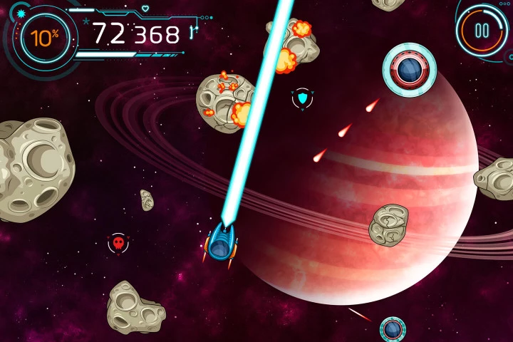 Asteroids Crusher 2D Game Kit