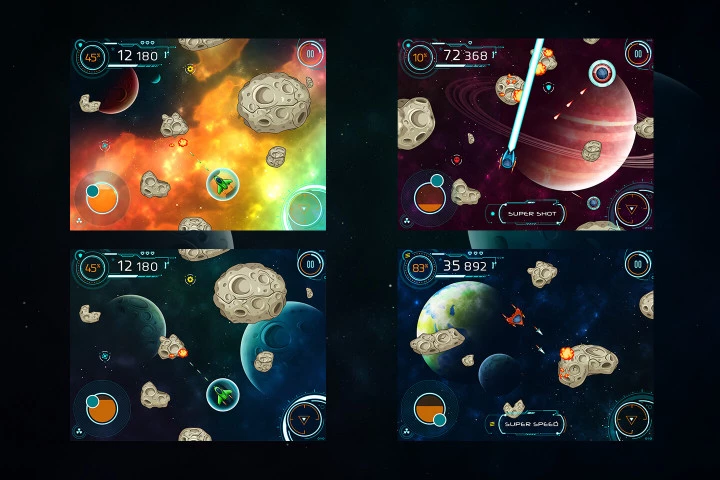 Asteroids Crusher 2D Game Kit