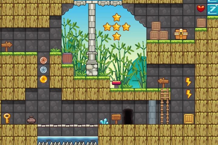 Bamboo Mountain 2D Game Tileset