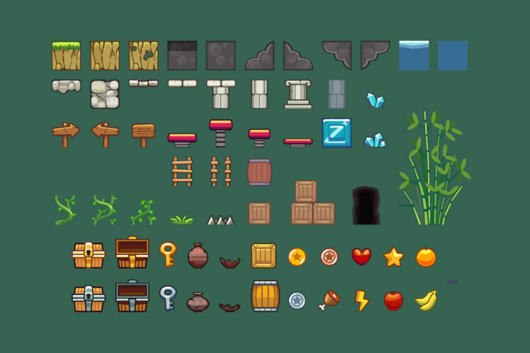 Bamboo Mountain 2D Game Tileset - CraftPix.net