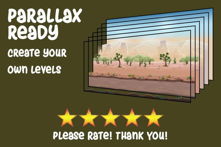 Cartoon Desert Game Backgrounds