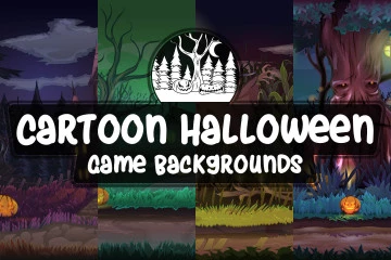 Cartoon Halloween Game Backgrounds