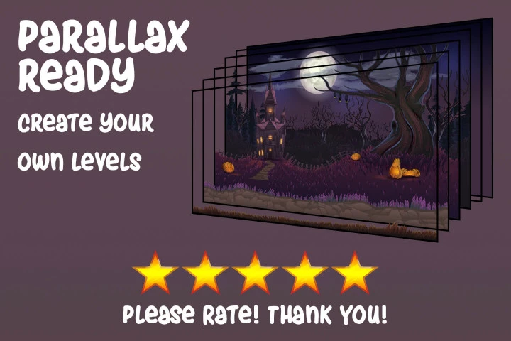 Cartoon Halloween Game Backgrounds