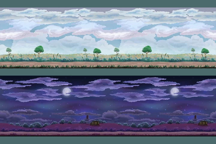 Cartoon Sky Game Backgrounds