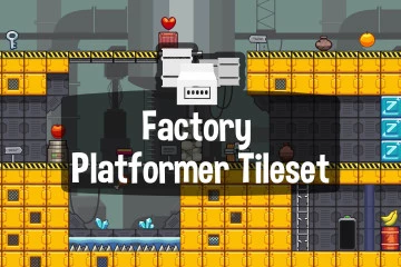 Factory Platformer Game Tileset