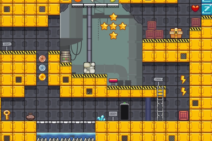 Factory Platformer Game Tileset