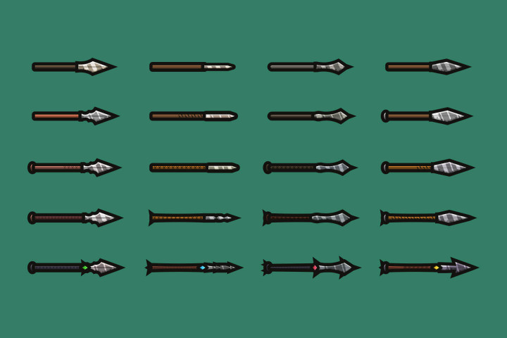 Spear 2D Weapon Pack - CraftPix.net