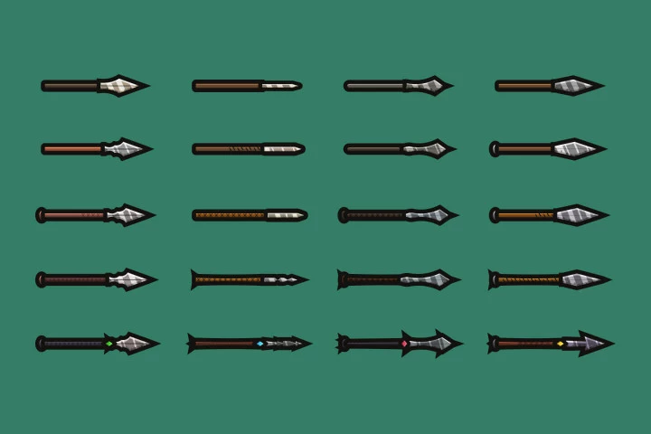 Spear 2D Weapon Pack