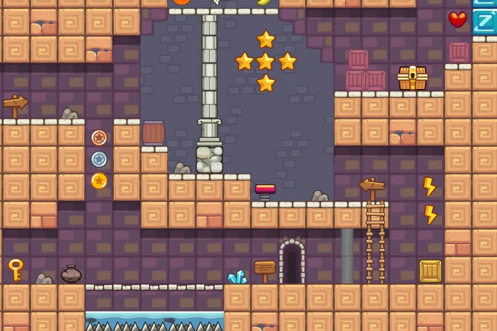 Temple Platformer Game 2D Tileset