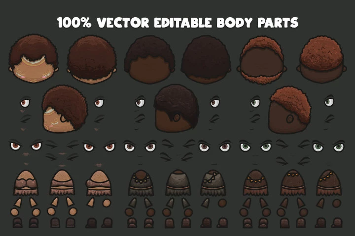 Tropical 4-Direction Character Sprites