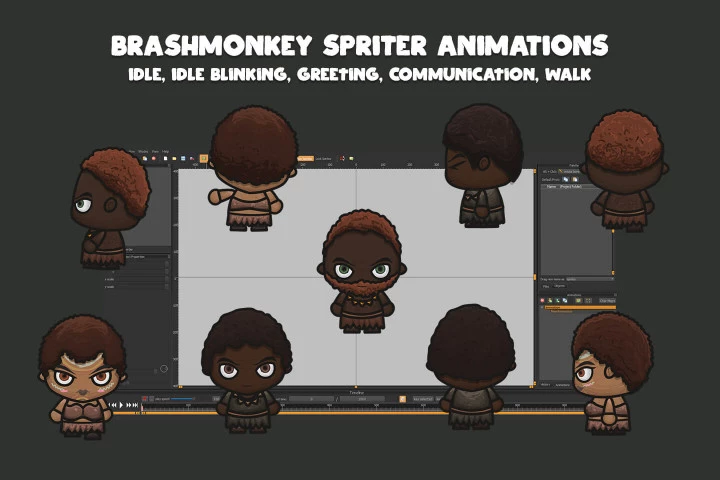 Tropical 4-Direction Character Sprites