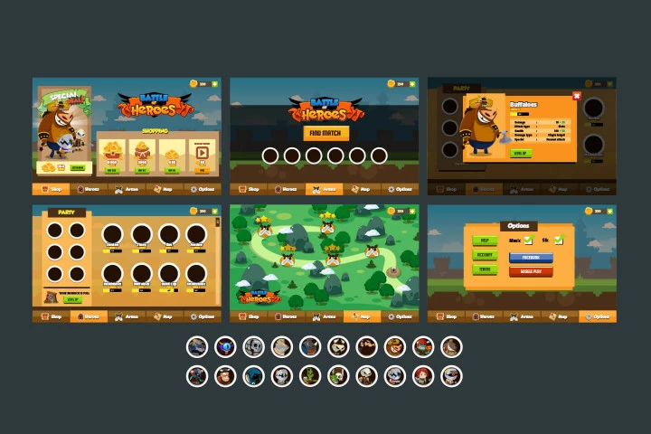 Battle of Heroes 2D Game Kit