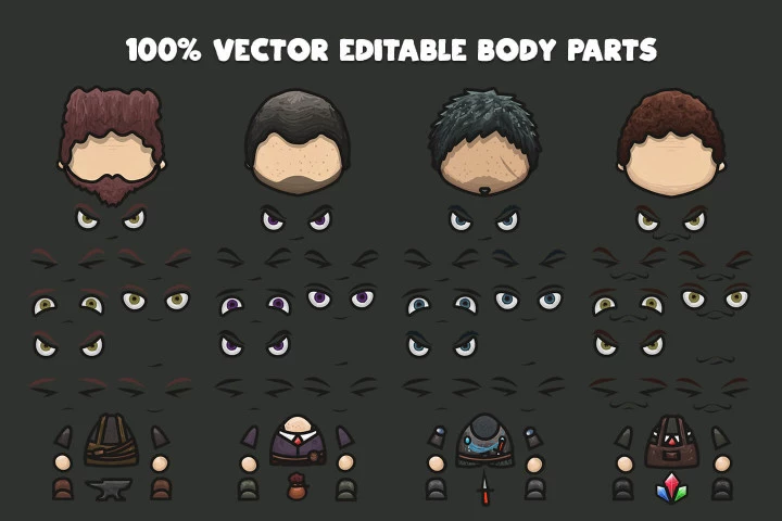 Blacksmith, Herbalist, Hunter, Jeweler Free NPC Character Pack