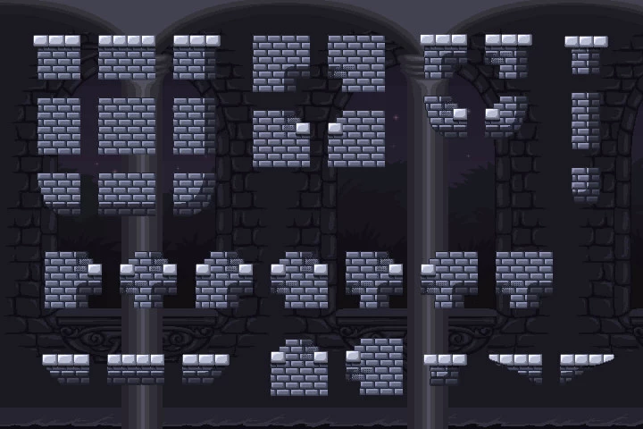 Castle Platformer Pixel Art Tileset
