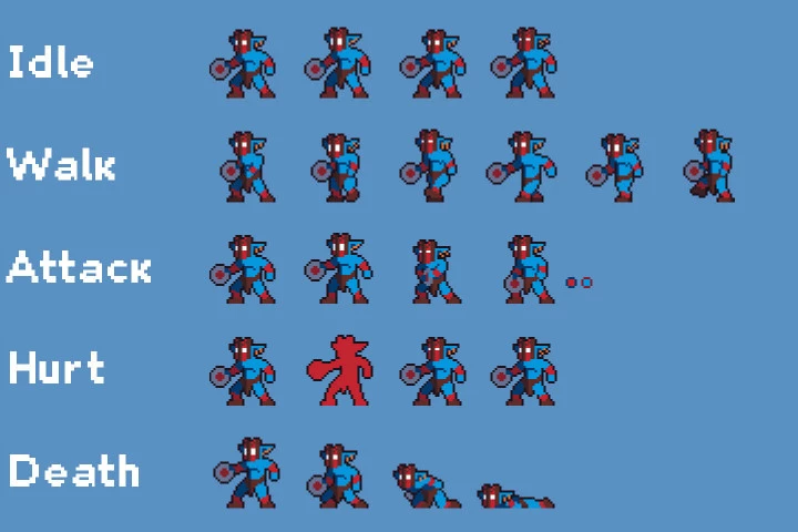 Cave Monster Pixel Art Game Sprite Pack